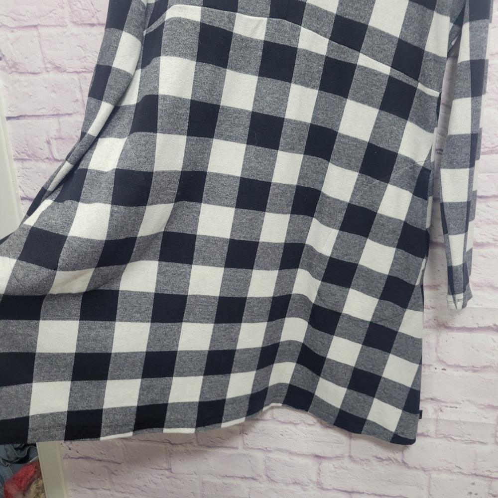 Duluth Trading Co Buffalo Plaid Tunic Dress XL Flannel Pockets Cozy Cabin Warm - Picture 5 of 10